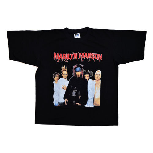 【Vintage T-Shirt / ヴィンテージ Tシャツ】MARILYN MANSON Bootleg GET THE FUCK OUTTA THE WAY! , マリリン・マンソン《SIZE : XL》_画像1