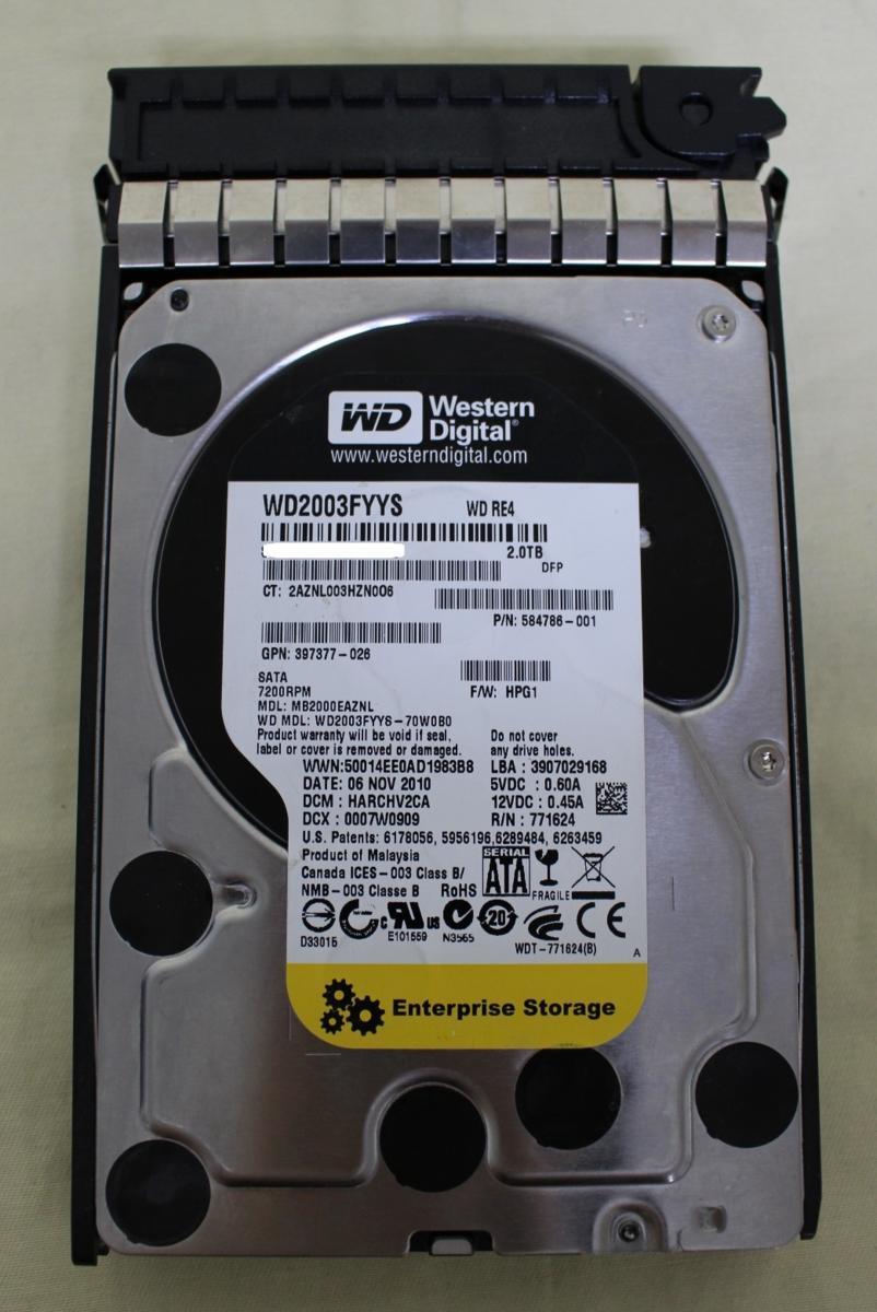 WD WD2003FYYS 7200rpm 3.5 -inch SATA 2.0TB