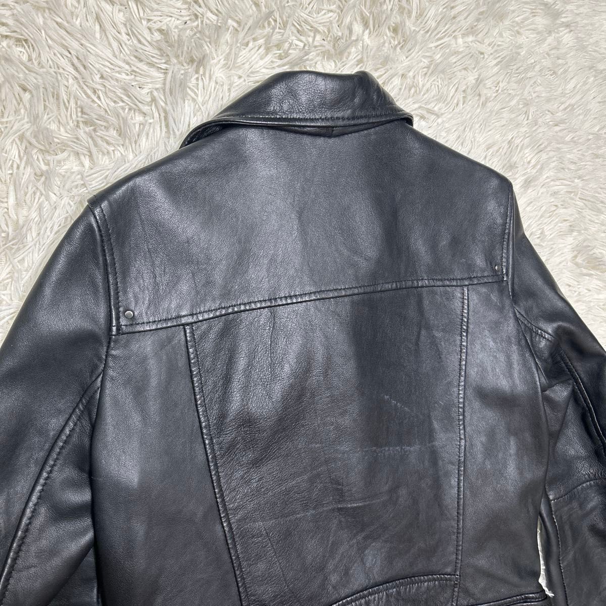 ZARA ザラ 本革 羊革 レザーダブルライダースジャケット Mサイズ ZARA ザラ 本革 羊革 レザーダブルライダースジャケット Mサイズ