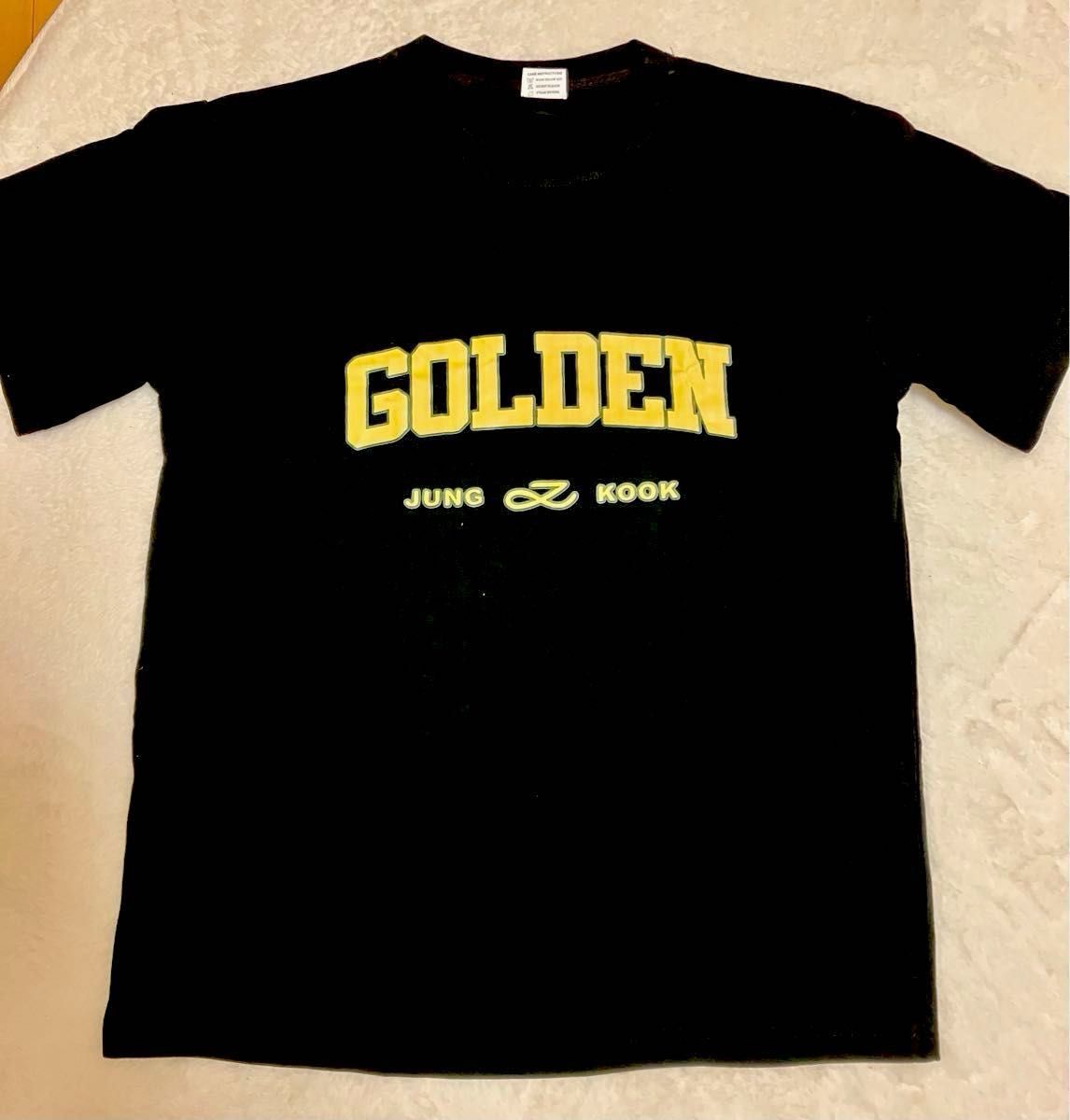 golden ジョングク Tシャツ Lサイズ BTS グクJUNGKOOK GOLDEN ジョングク ゴールデンTシャツ L