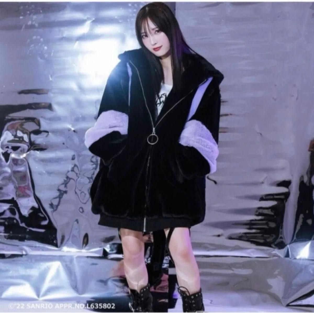 REFLEM レフレム サンリオ クロミコラボ ファーパーカー BLACK REFLEM レフレム サンリオ クロミコラボ ファーパーカー BLACK
