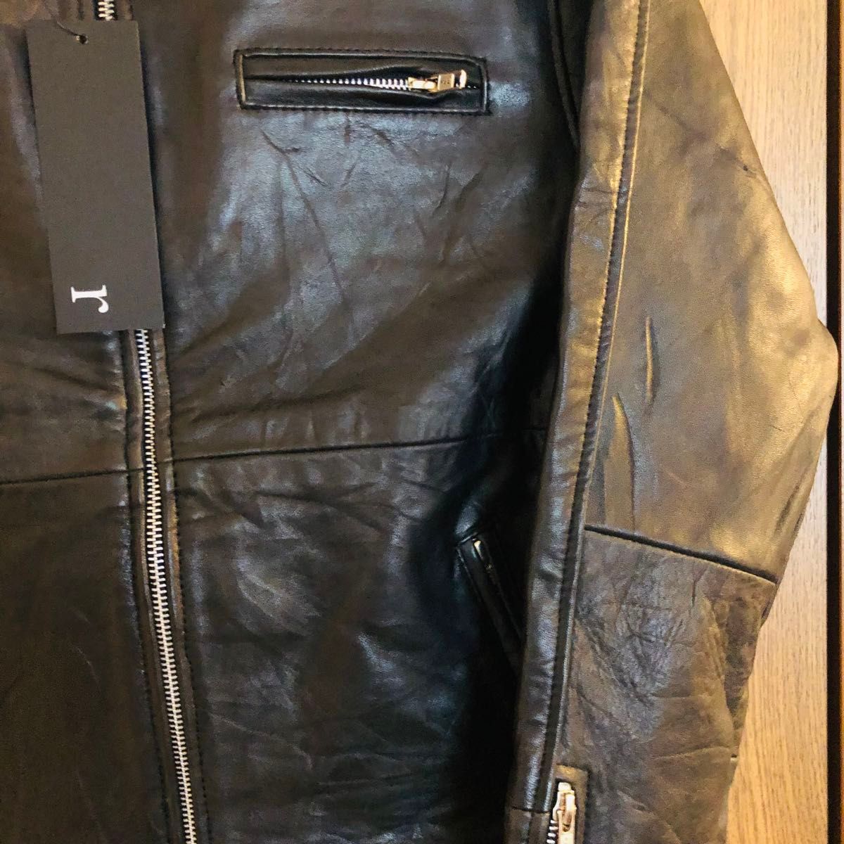 本革レザー タグ付き新品 未使用 M シングルライダース 本革レザー タグ付き新品 未使用 M シングルライダース
