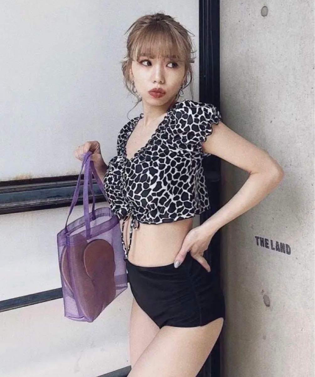 LAGUA GEM POINT SHIRRING SWIM WEAR