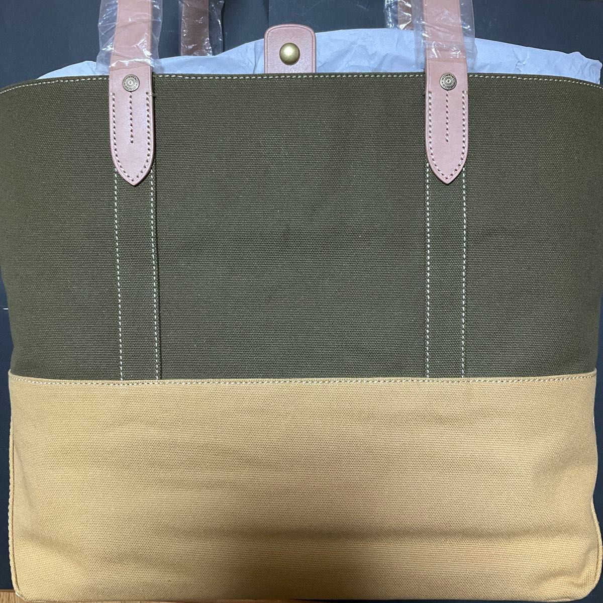 ハンティングワールド トートバッグ L オリーブ 帆布 キャンバス ハンティングワールド トートバッグ L オリーブ 帆布 キャンバス