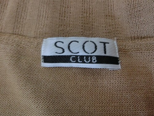 (31598)SCOT CLUB スコットクラブ カーディガン ボレロ ベージュ系 9号 USED_特に目立った汚れはありません。