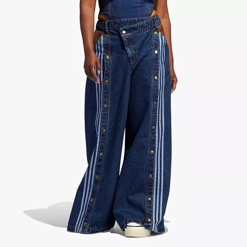 adidas × Ivy Park Denim Wide Leg Snap Pant アイビーパーク adidas × Ivy Park Denim Wide Leg Snap Pant アイビーパーク