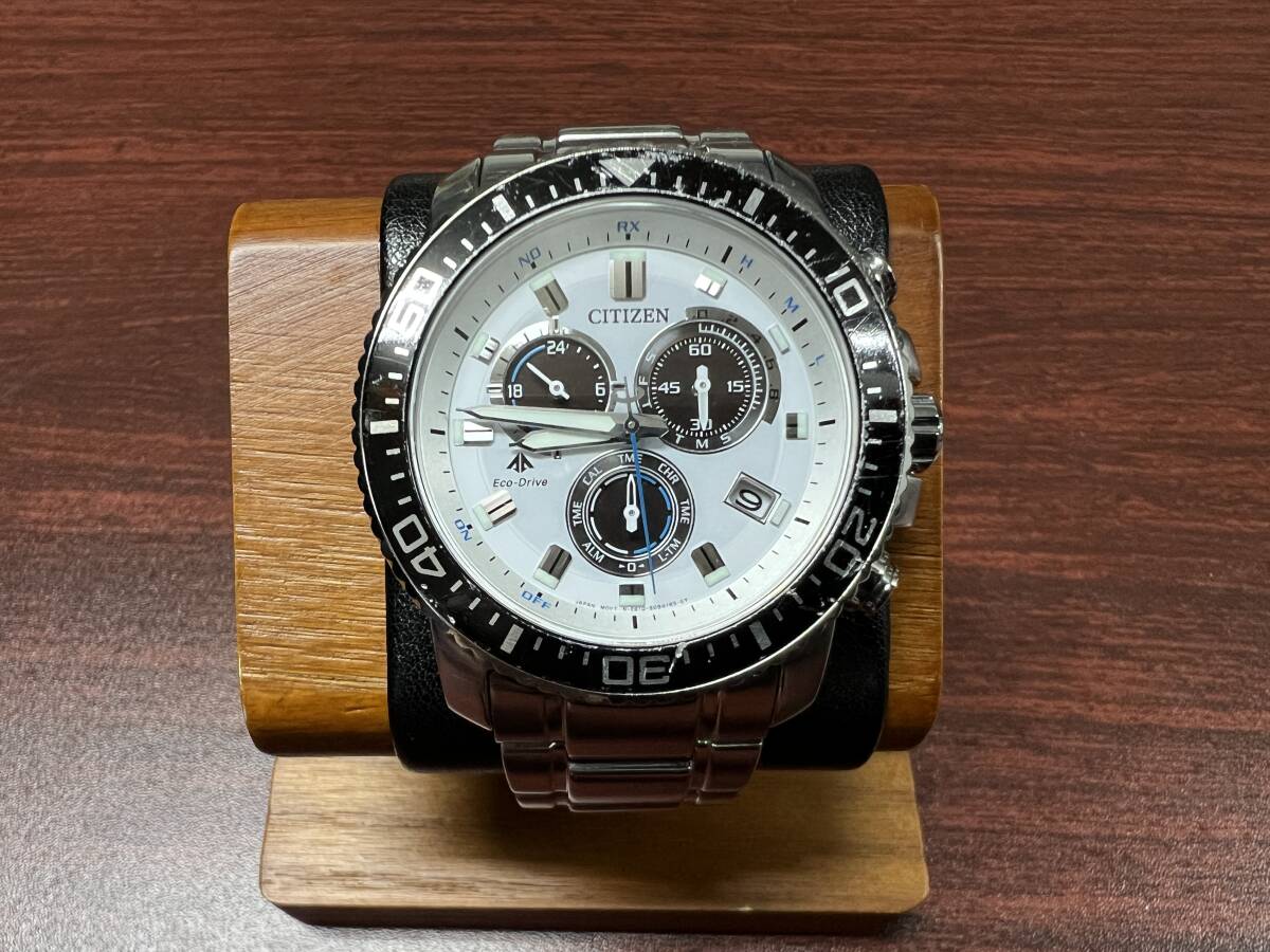 CITIZEN シチズン プロマスター ランド エコドライブ 電波ソーラー クロノグラフ E610-S062977 白文字盤 メンズ腕時計 稼働品 パンダ CITIZEN シチズン プロマスター ランド エコドライブ 電波ソーラー クロノグラフ E610-S062977 白文字盤 メンズ腕時計 稼働品 パンダ