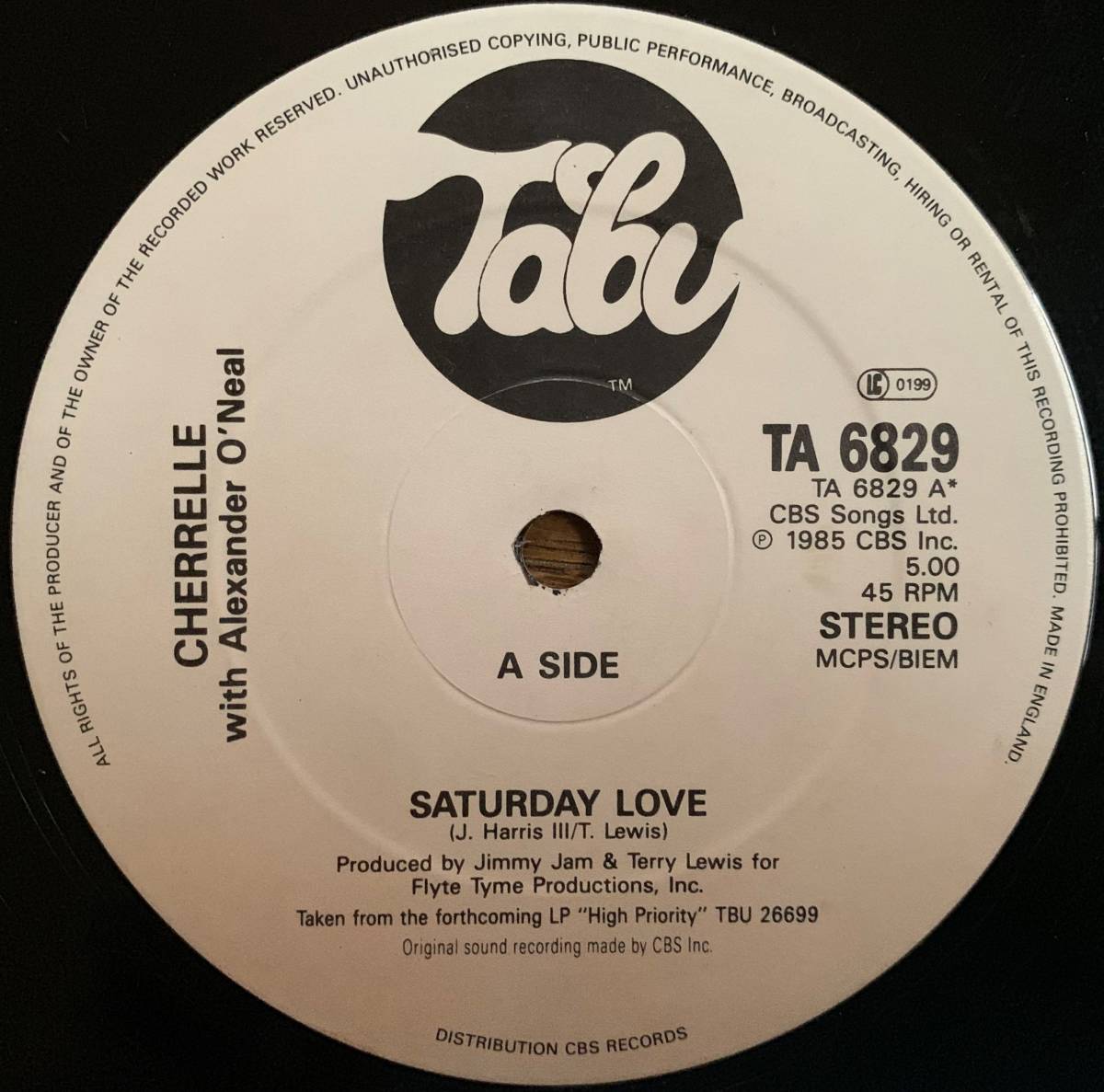 85'disco・club / Cherrelle With Alexander O'Neal - Saturday Love _画像2