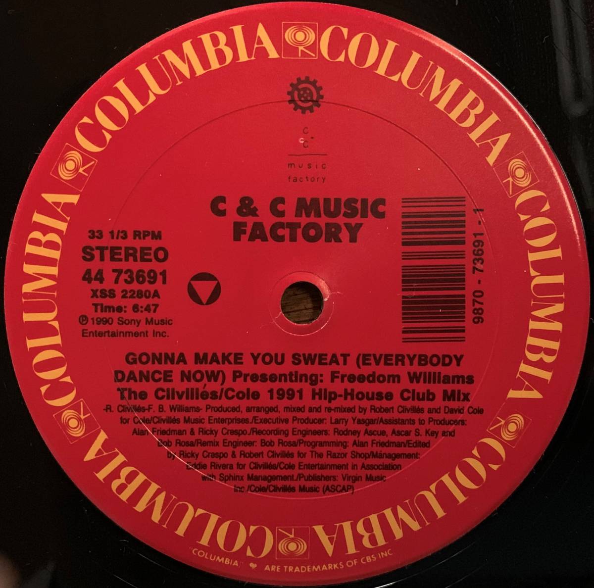 90'HipHop / Gonna Make You Sweat (Everybody Dance Now) / C+C Music Factory ft. Freedom Williams_画像1