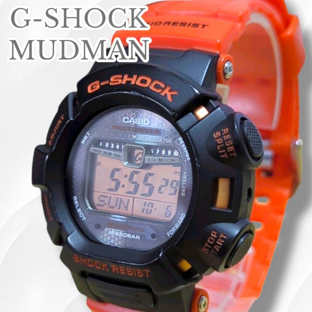 メンテ済】CASIO GW-9010R レスキューオレンジ G-SHOCK メンズ メンテ済】CASIO GW-9010R レスキューオレンジ G-SHOCK メンズ