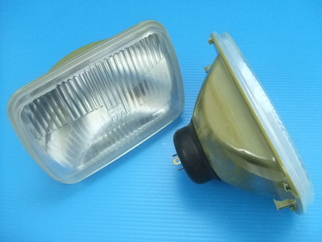 当時物 新品2個 BOSCH 角目2灯 ヘッドライト 旧車 ボッシュ ヘッド