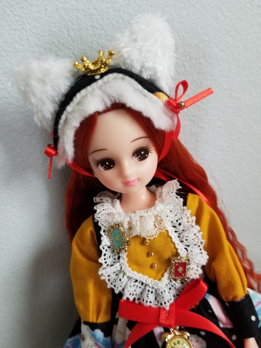 リカちゃんサイズ 22cmドール ロリータ 猫耳しっぽ付き ドレス リカちゃんサイズ 22cmドール ロリータ 猫耳しっぽ付き ドレス