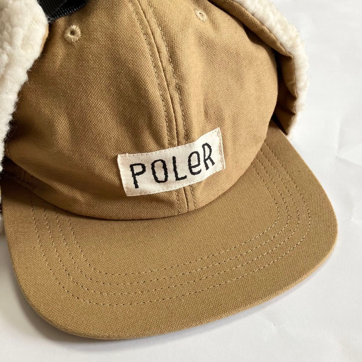 POLeR フラップ フライト キャップ 防寒 帽子 耳当て COTTON BOA FLAP CAP コットン ボア キャンプ