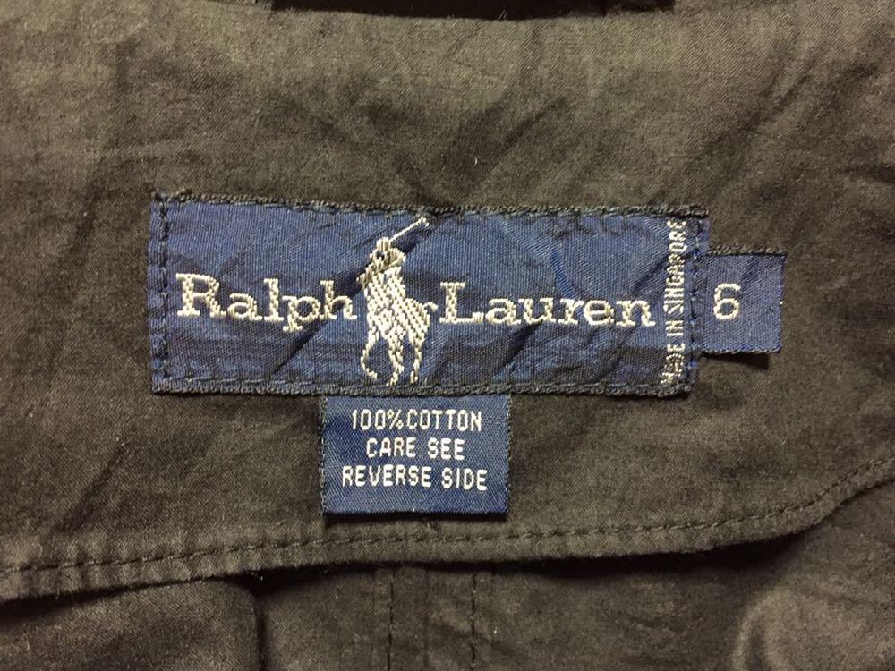 Ralph Lauren ラルフローレン トレンチコート 6 黒系 /USA古着_画像5