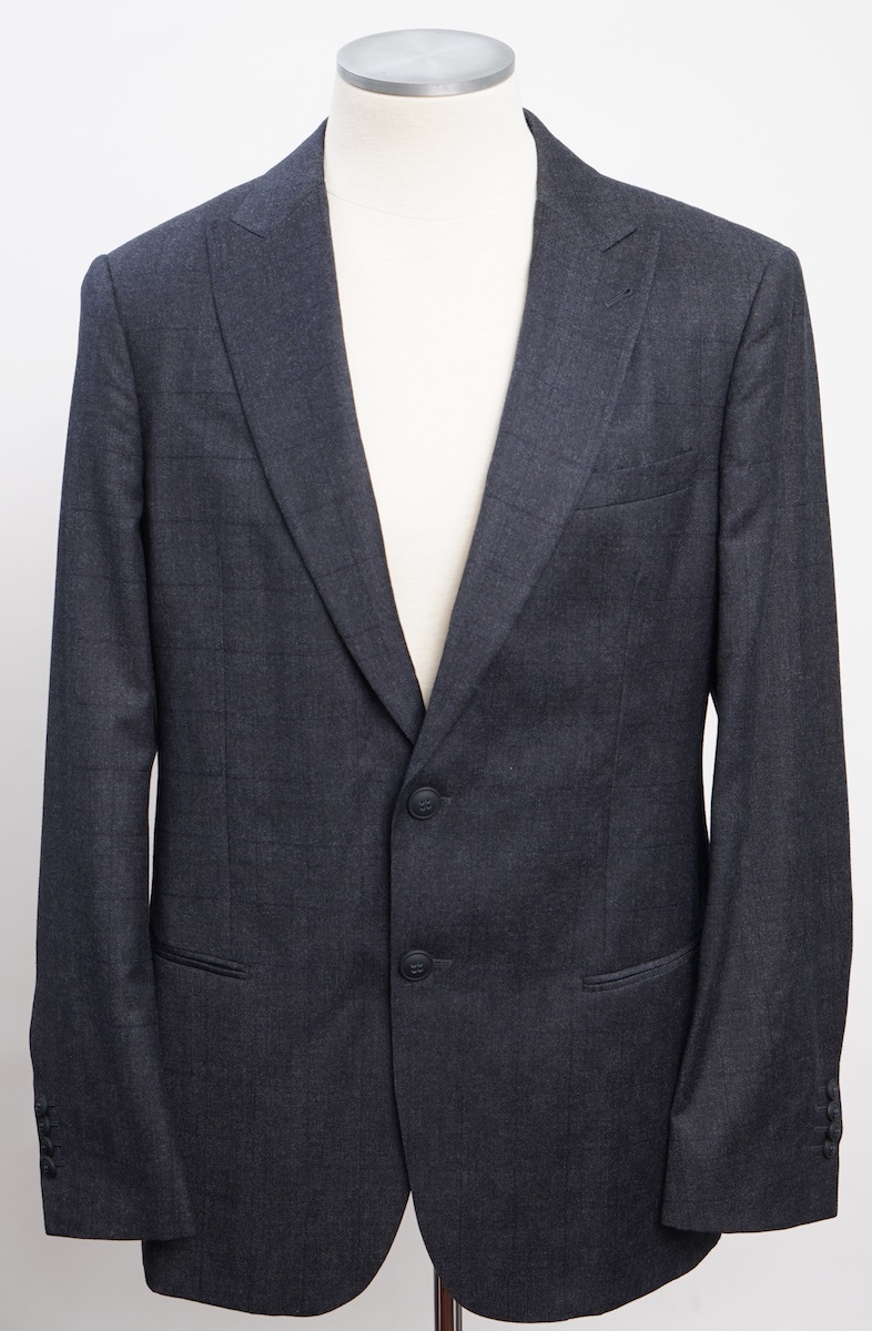 【ST369】ジョルジオアルマーニ黒ラベル ウール 「SOHOモデル」チェック柄スーツ（56）A/W 新品