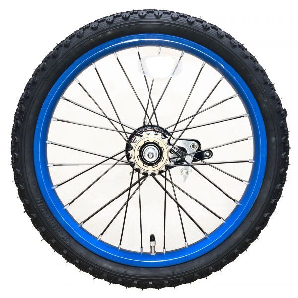 ★18インチ自転車 幼児車用 後輪ホイール ブルー 新品未使用 タイヤ・チューブ・フリーホイル・ブレーキ付き★