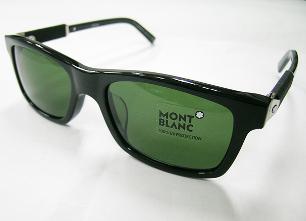値下 MONT BLANC モンブラン 正規品 サングラス MB646S-F-5401N ブラック 黒 / グリーン系 新品 レディース UVカット 紫外線対策_画像3