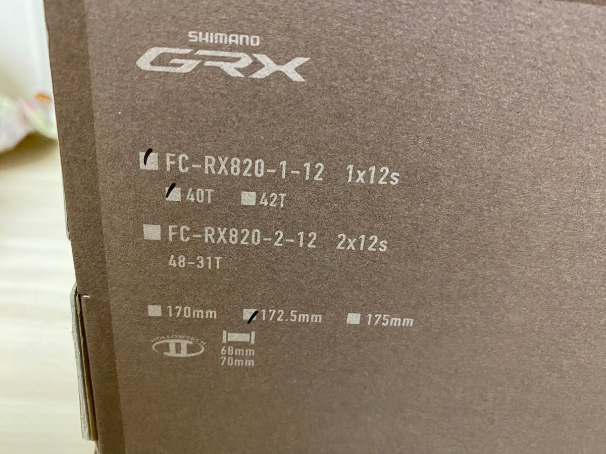 未使用 シマノSHIMANO FC-RX820-1 172 5mm 40T 12S GRX|Yahoo 未使用 シマノSHIMANO FC-RX820-1 172 5mm 40T 12S GRX|Yahoo