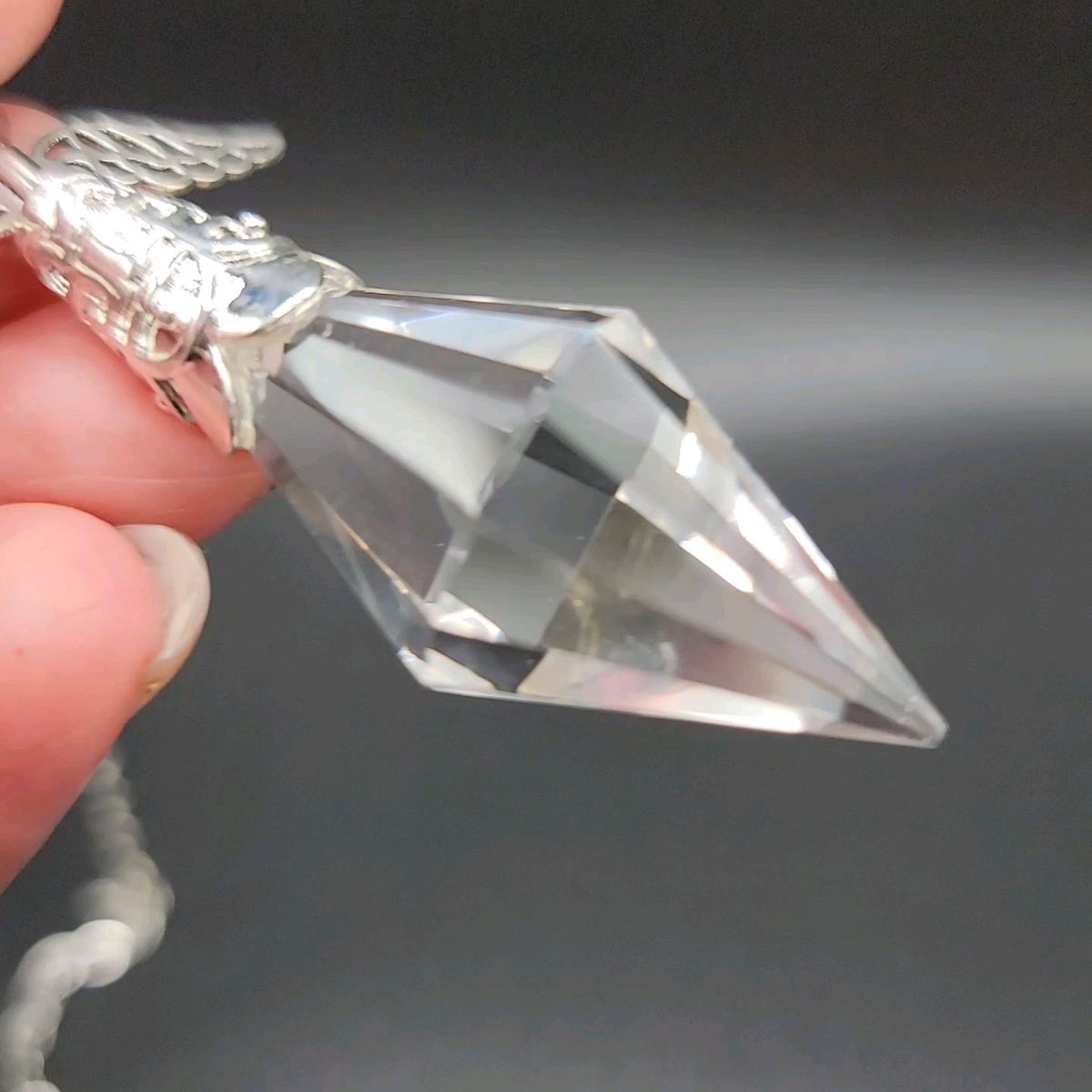【新品】天然ブラジル産水晶 ペンデュラム&ダウジングボード ★ 振り子占いスターターセット ★ ダウジング