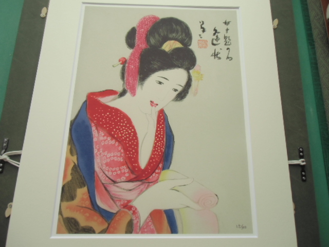 竹久夢二 リトグラフ 版画 逢状 女十題 版画 竹久夢二 リトグラフ 版画 逢状 女十題 版画