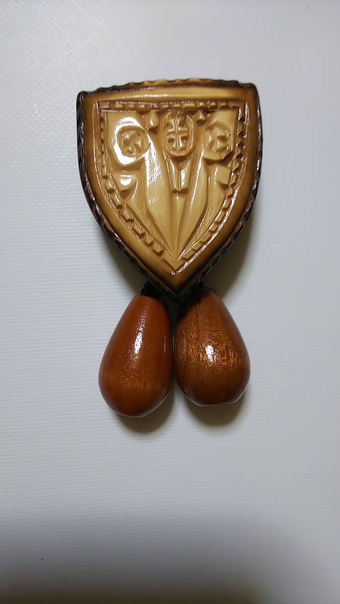 北海道 アイヌ 木彫り 民芸品 ループタイ アクセサリー 2個 