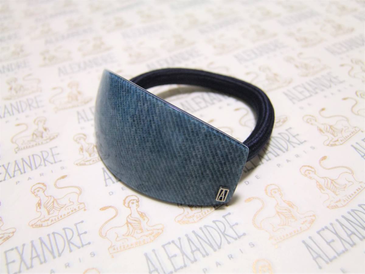 arek Sand ru*du* Paris * hair elastic : Denim pattern blue 