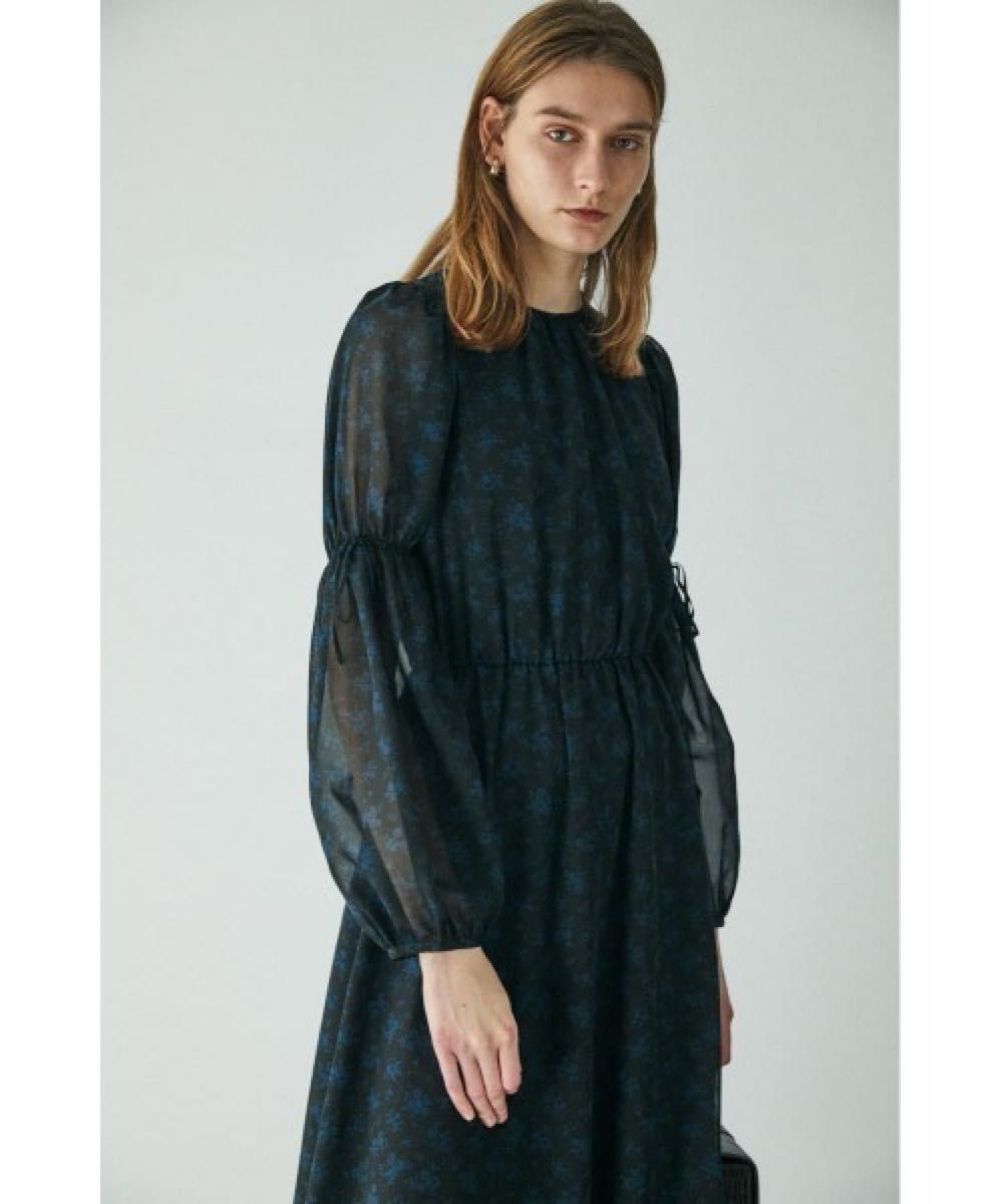マウジー MOUSSY SHEER FLOWER ドレス ロングワンピース 黒 マウジー MOUSSY SHEER FLOWER ドレス ロングワンピース 黒