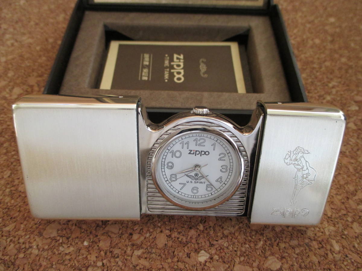 ZIPPO 『TIME TANK POCKET CLOCK WINDY タイムタンク ウインディー携帯時計』1994年8月製造 オイルライター  ジッポー 廃版激レア 未使用品