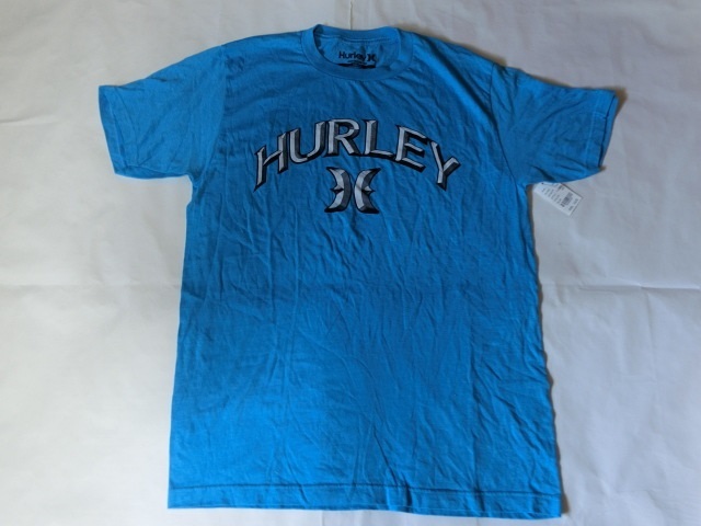 USA покупка популярный Surf серия American Casual бренд [Hurley] Harley soft материалы [Premium fit] Logo принт футболка US S размер sax 