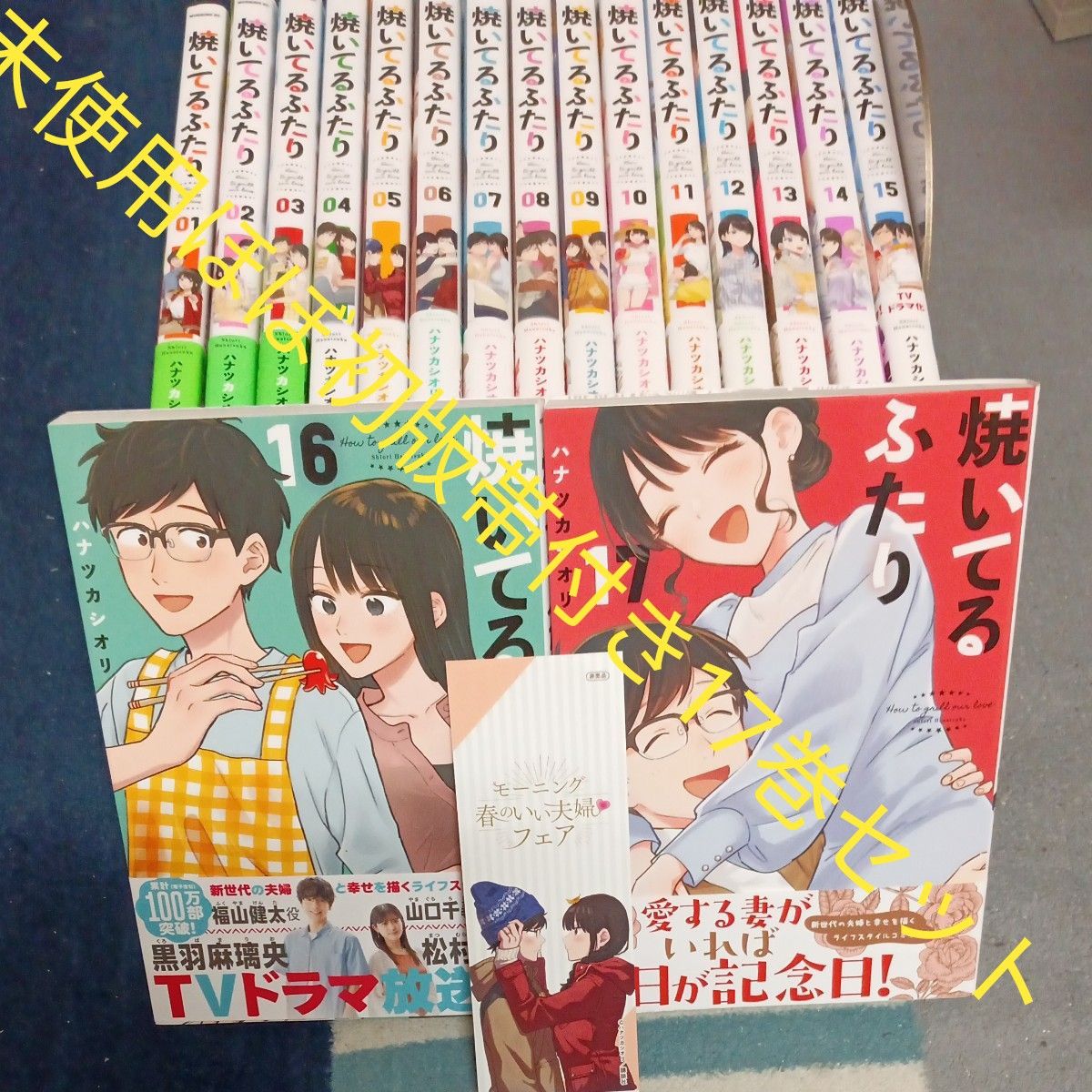 未使用 ほぼ初版ほぼ帯付き 既刊17巻セット 焼いてるふたり 付属 未使用 ほぼ初版ほぼ帯付き 既刊17巻セット 焼いてるふたり 付属