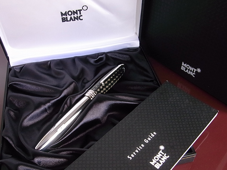 【MONTBLANC】 モンブラン マイスターシュテュック 146 カーボンスチール 万年筆 18K F ニブ 美品 即決_画像1