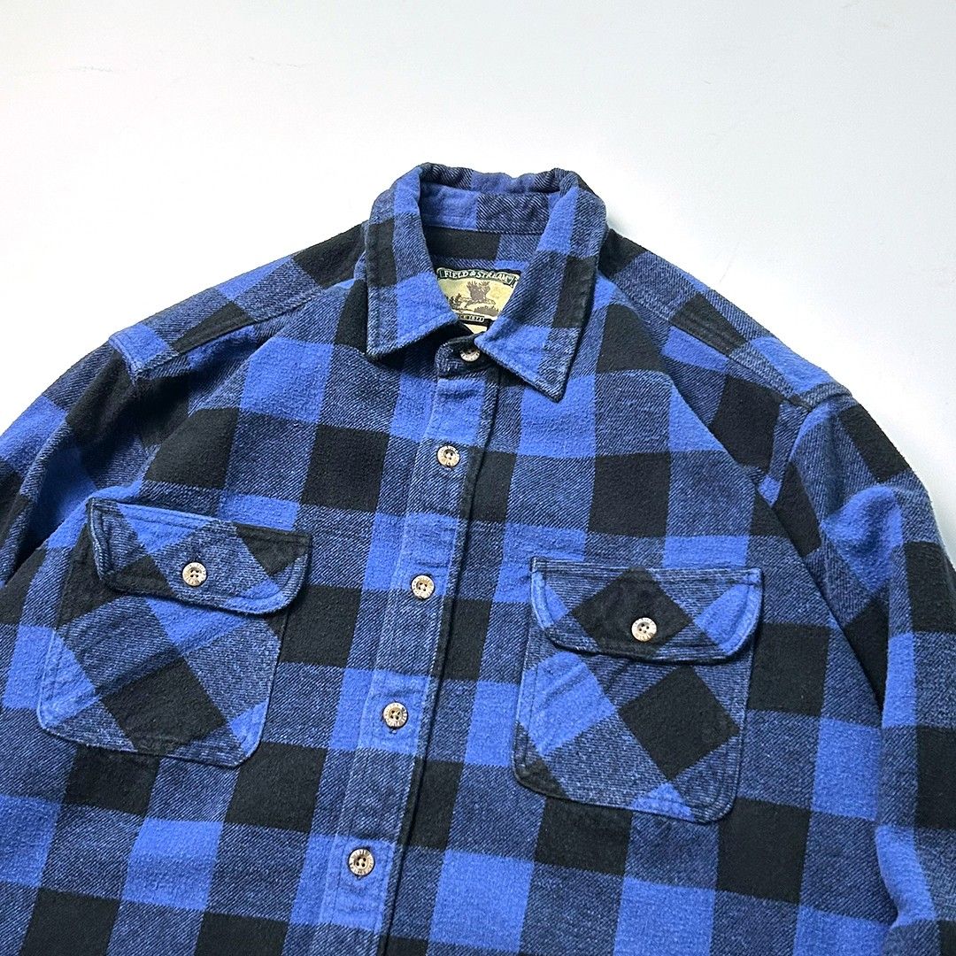 field&stream ネルシャツ XL ブロックチェック ブルー×ブラック field&stream ネルシャツ XL ブロックチェック ブルー×ブラック