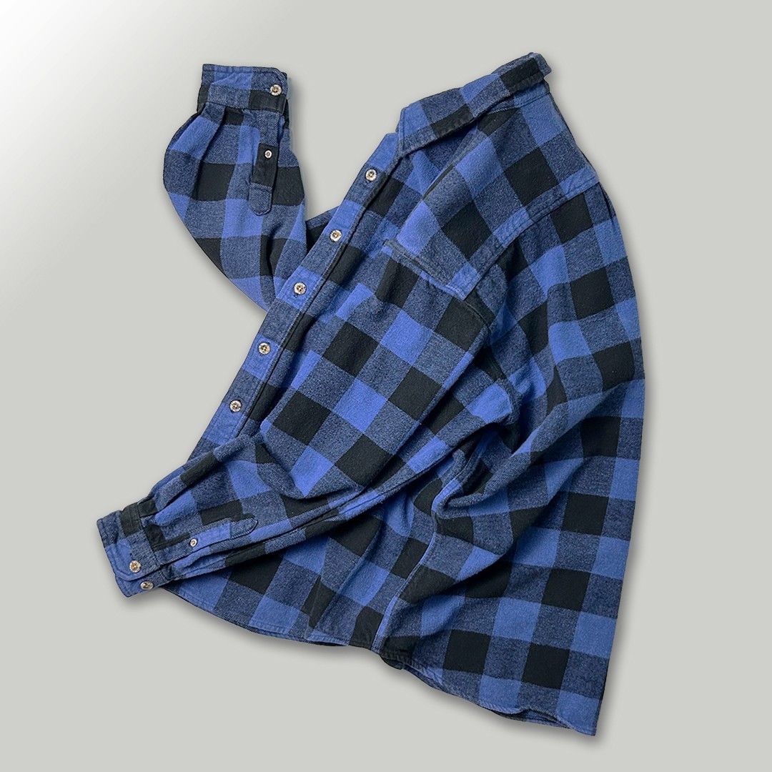 field&stream ネルシャツ XL ブロックチェック ブルー×ブラック field&stream ネルシャツ XL ブロックチェック ブルー×ブラック