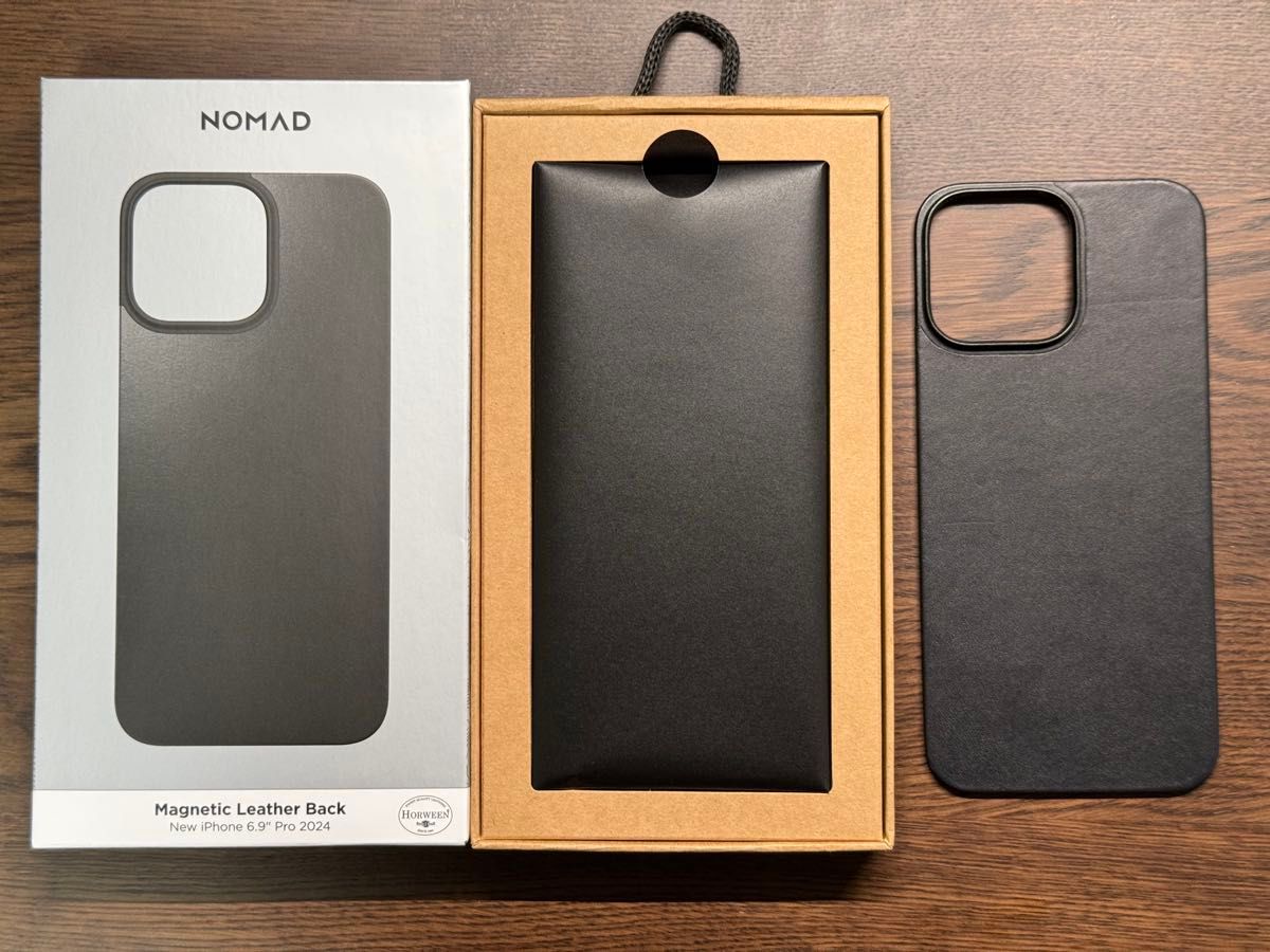 Nomad Magnetic Leather Back ブラック iPhone 16 pro max 用 Nomad Magnetic Leather Back ブラック iPhone 16 pro max 用