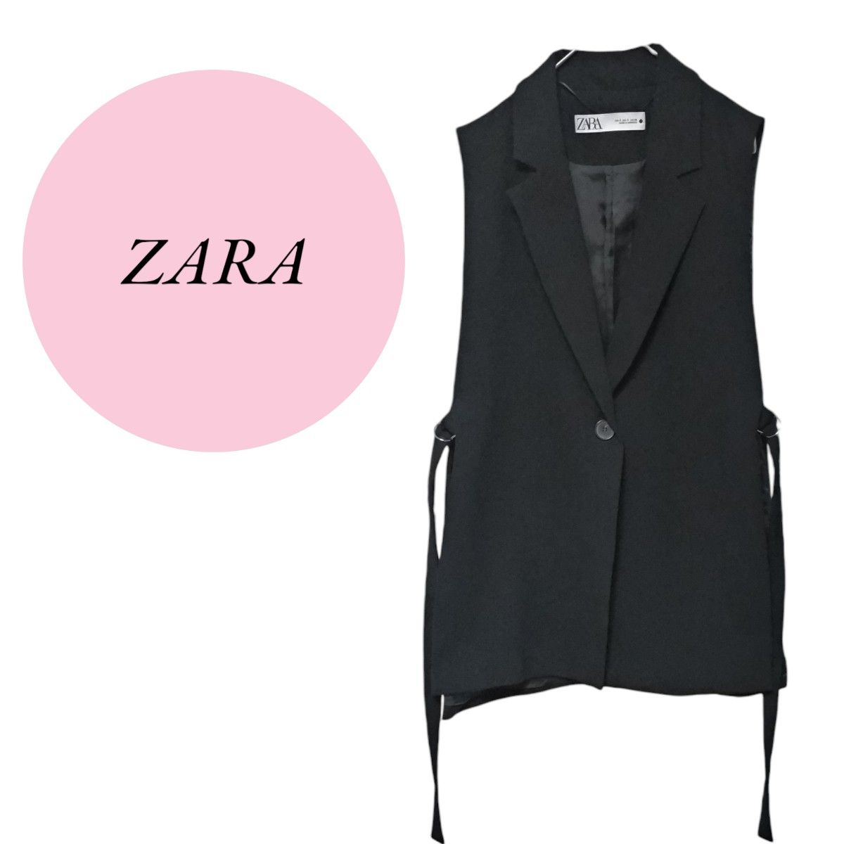 最終価格【ザラ】ZARA ベスト 黒 Sサイズ ジレ レディース 最終価格【ザラ】ZARA ベスト 黒 Sサイズ ジレ レディース