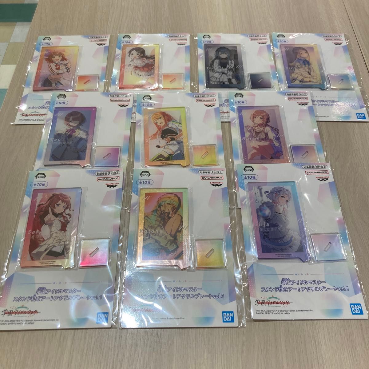 学園アイドルマスター アクリルスタンドvol.1 コンプリートセット 学園アイドルマスター スタンド付き アートアクリルプレート vol