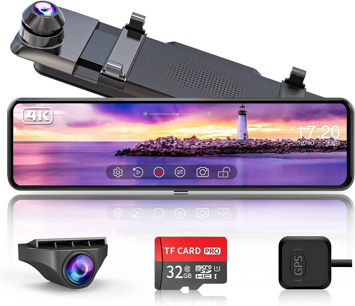 新品 Changer ドライブレコーダー ミラー型 4K 【伸縮式カメラ+ 新品 Changer ドライブレコーダー ミラー型 4K 【伸縮式カメラ+