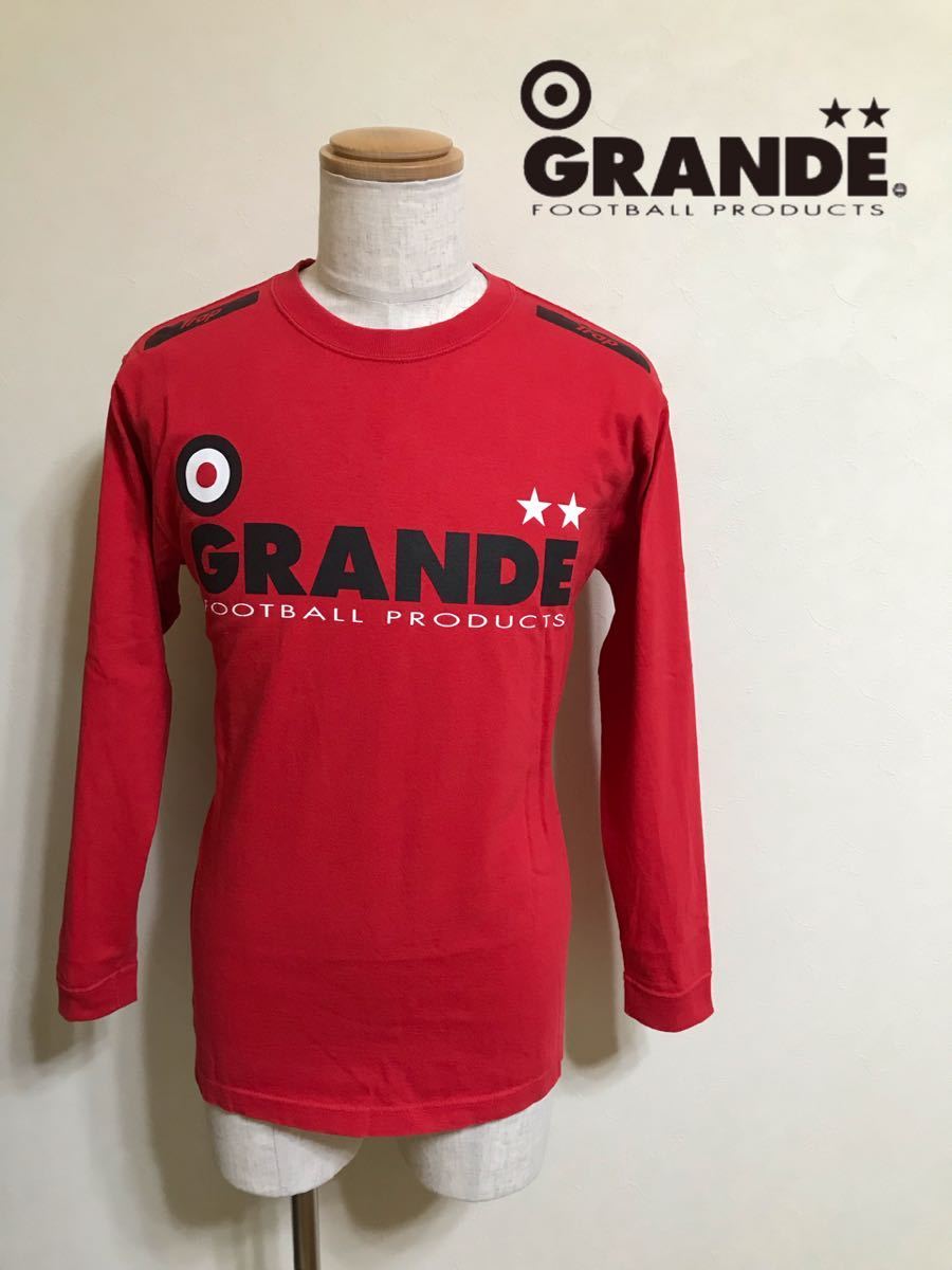 GRANDE グランデ プロトタイプ カットソー レッド ロンT Tシャツ 長袖 浦和レッズ 赤 サイズM フットサル_画像1