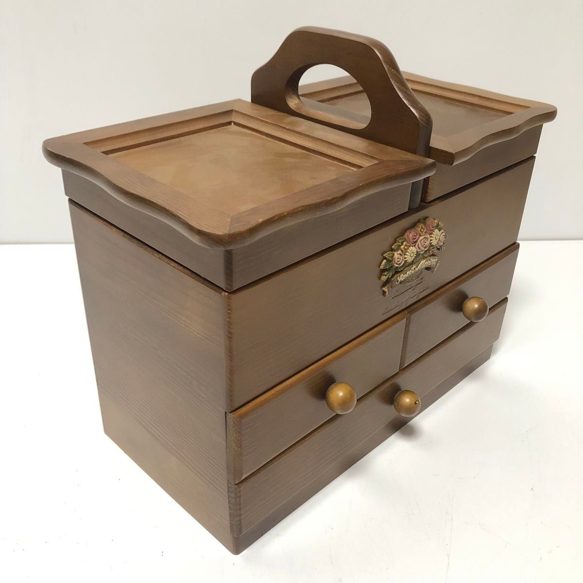 G-WOOD by gentie 木製 裁縫箱 ソーイングボックス 昭和レトロ G-WOOD by gentie 木製 裁縫箱 ソーイングボックス 昭和レトロ