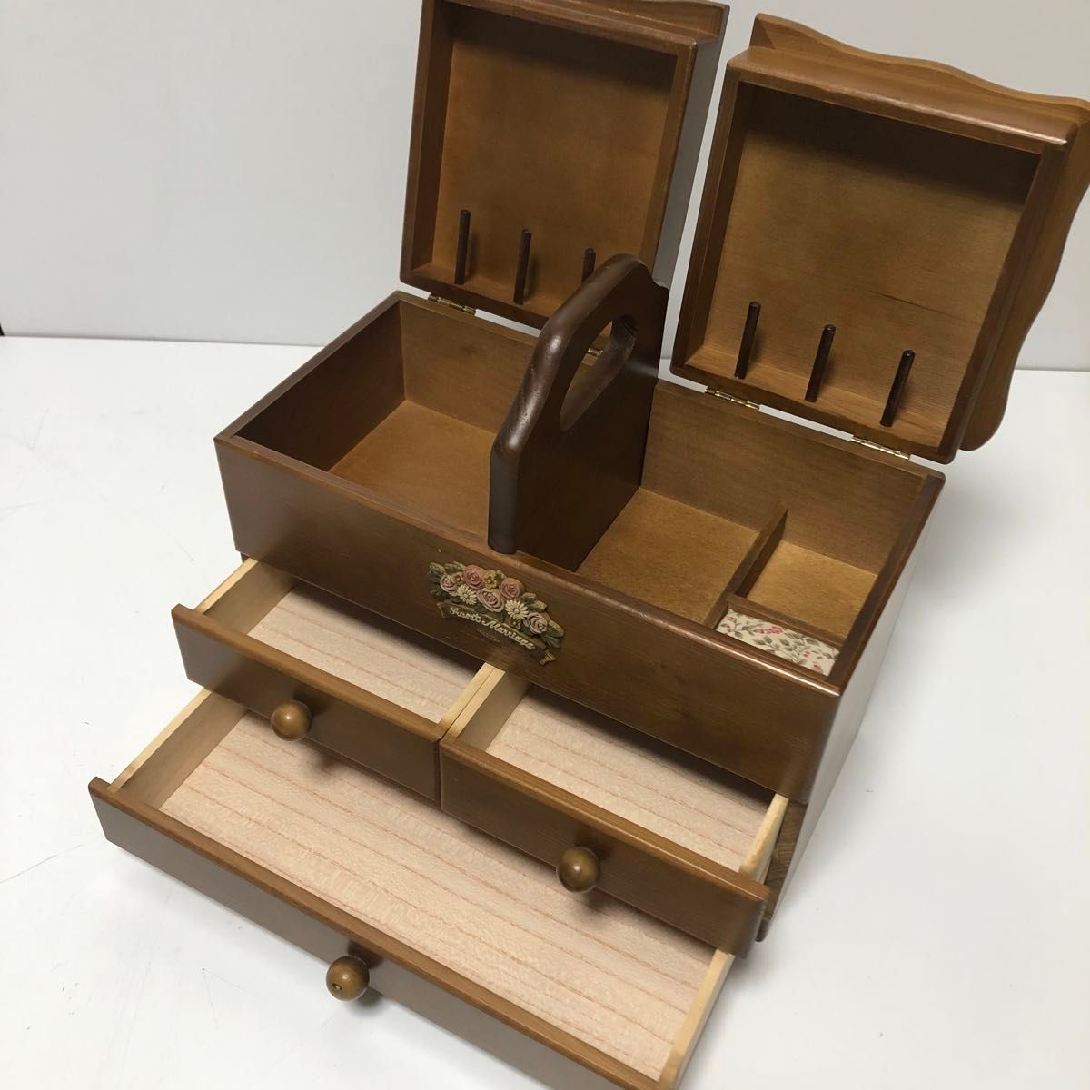 G-WOOD by gentie 木製 裁縫箱 ソーイングボックス 昭和レトロ G-WOOD by gentie 木製 裁縫箱 ソーイングボックス 昭和レトロ