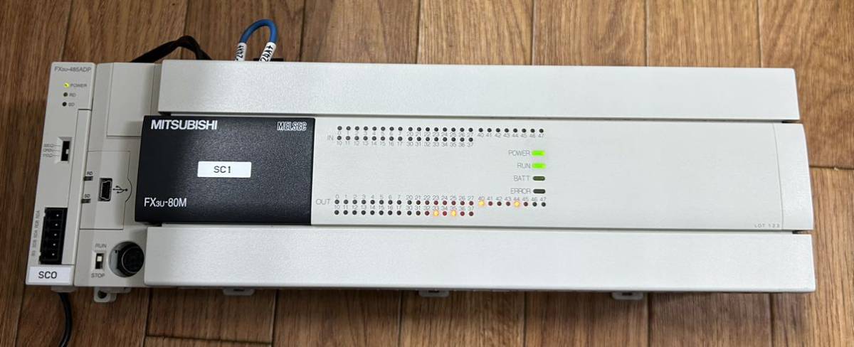 通電確認済 MITSUBISHI Fx3U-80MT/ES Fx3U-485ADP 通電確認済 MITSUBISHI Fx3U-80MT/ES Fx3U-485ADP