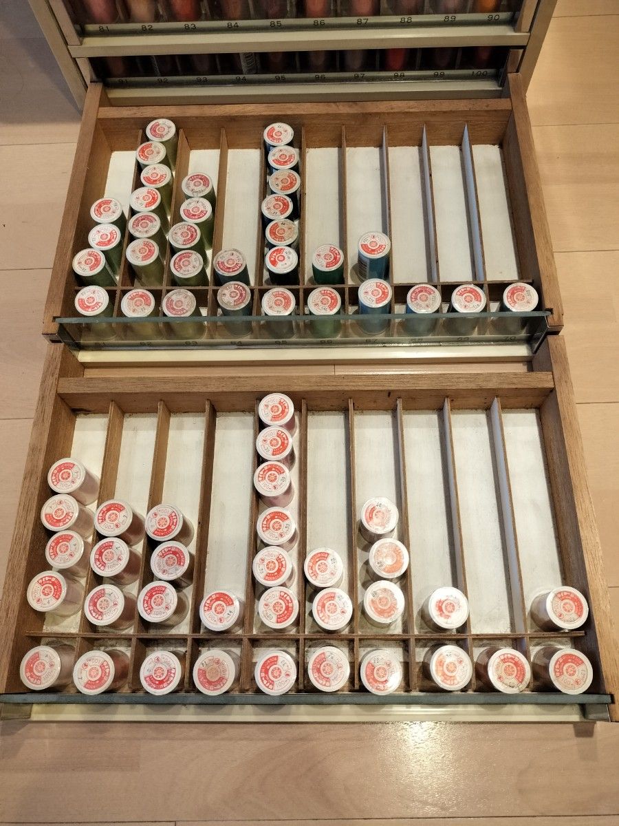 タイヤ―印 木製糸ケース 手芸 店舗什器 昭和レトロ ミシン糸341 タイヤ―印 木製糸ケース 手芸 店舗什器 昭和レトロ ミシン糸341