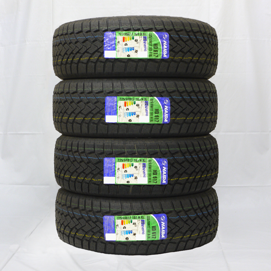 225/55R17 101H XL スタッドレスタイヤ HAIDA WINTER HD617 24年製 送料無料 4本セット税込 33，800より 1