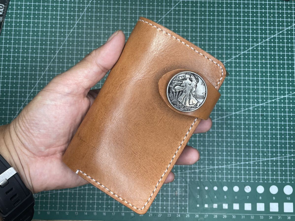 イタチョコ&ナチュラル✴︎ミドルサイズ レザーWallet イタチョコ&ナチュラルミドルサイズ レザーWallet 男性用