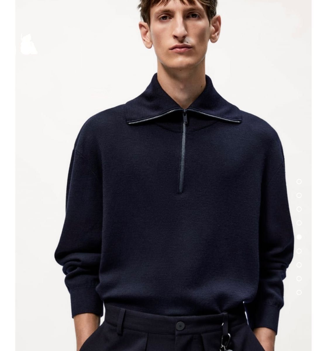 STUDIO NICHOLSON + ZARA ウールジップアップニット Mサイズ STUDIO NICHOLSON + ZARA ウールジップアップニット Mサイズ