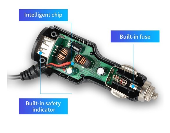 ★１円スタート！即決安い！ミニ USB 車の充電器デュアル USB ポートと DC 出力 5V 6.2A 用車 Dvr カメラ Gps ナビゲーション b184_画像3