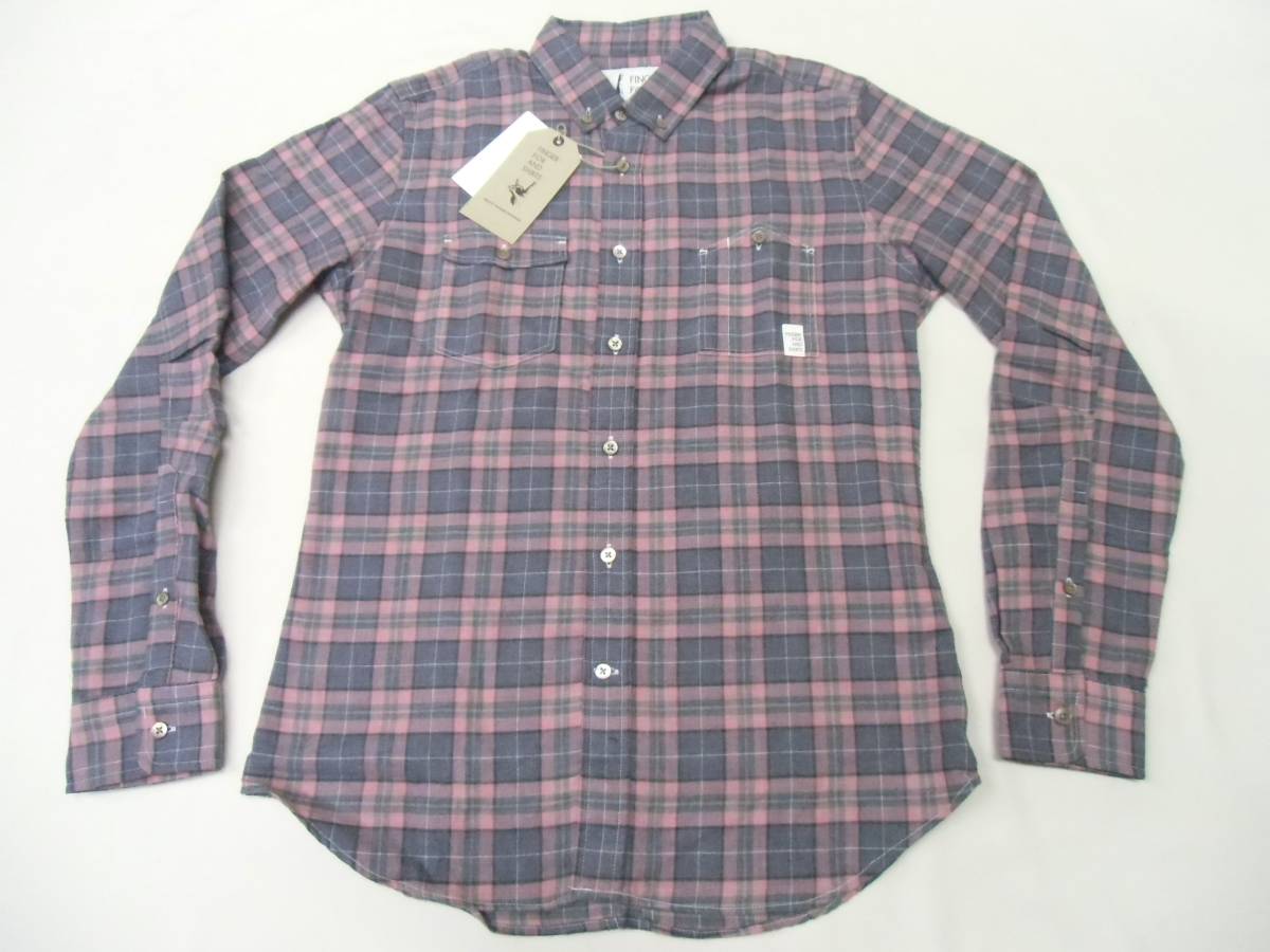 新品 FINGER FOX AND SHIRTS フィンガーフォックスアンドシャツ チェックネルシャツ オーガニックコットン ボタンダウンシャツ_画像2