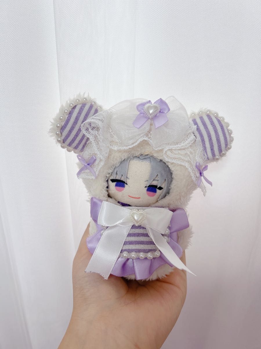 ぬい服 くま 白 むらさき にじぱぺ 10cm 11cm 着ぐるみ|Yahoo ぬい服 くま 白 むらさき にじぱぺ 10cm 11cm 着ぐるみ|Yahoo