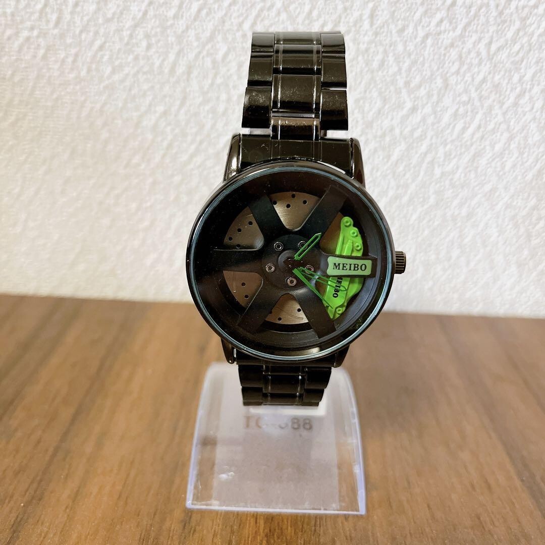  supercar wheel wristwatch sport watch men's green 