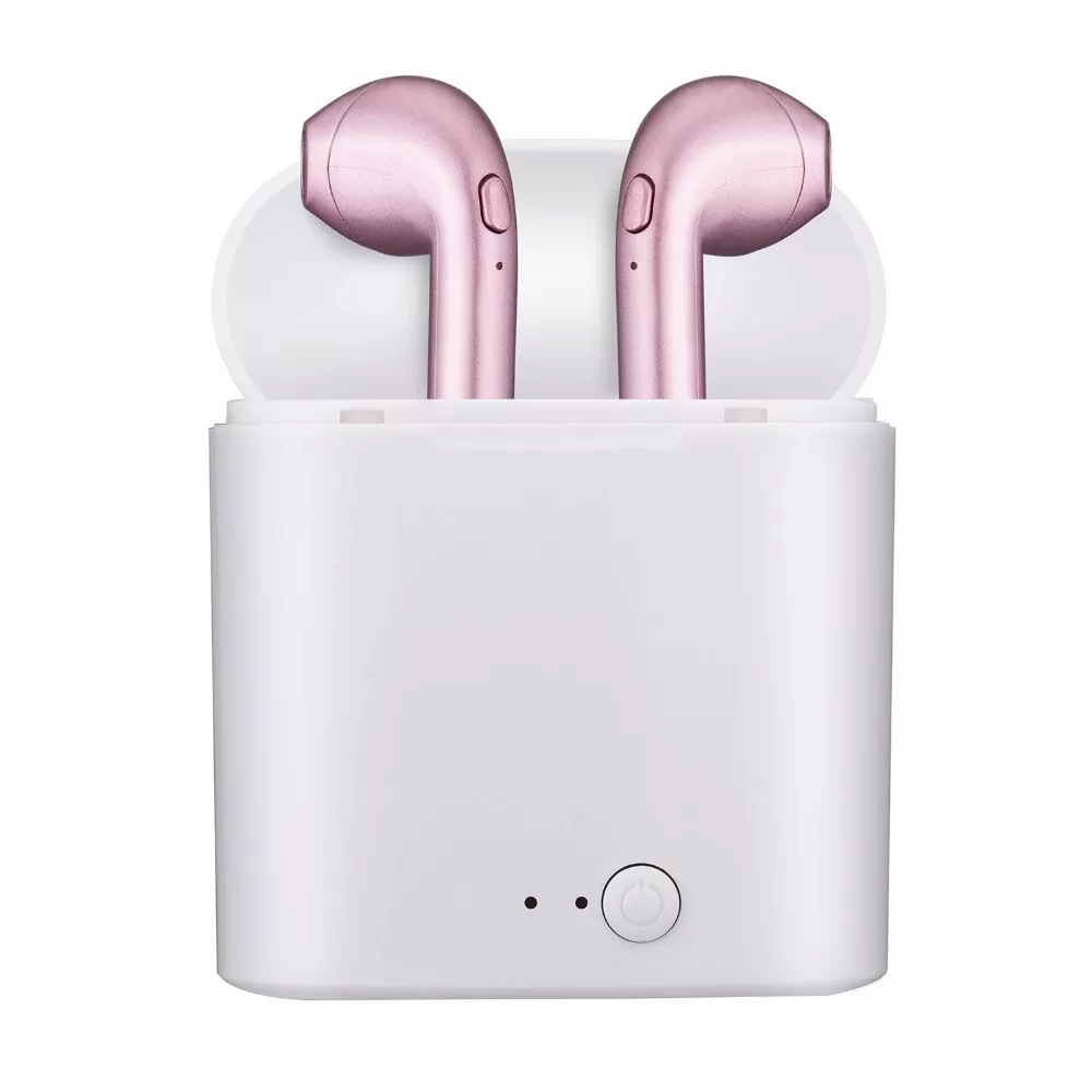 Bluetooth イヤホン 両耳 ワイヤレス マイク Siri対応 ハンズフリー通話 完全独立型 iPhone Android USB 充電 Siri対応 ピンク　22_画像2